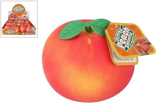 Őszibarack formájú antistressz nyomkodható labda, Jumbo 15 cm