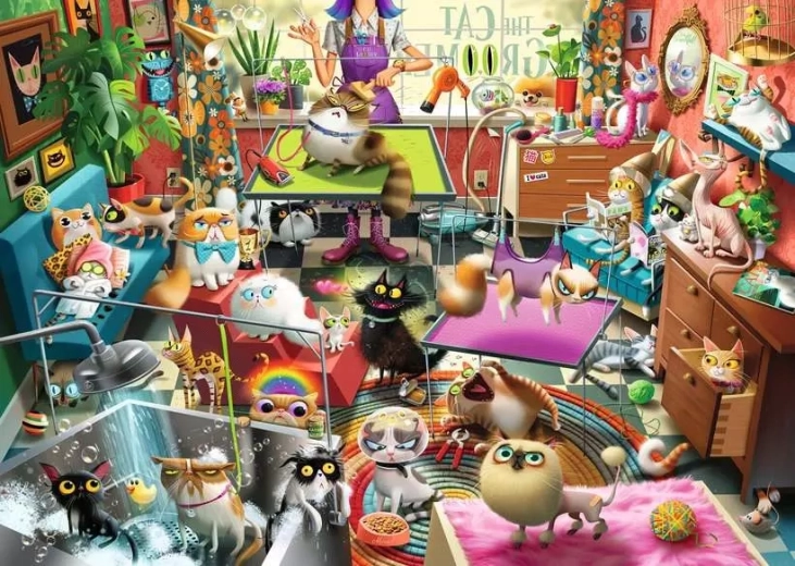 Ravensburger puzzle Macskafodrászat 1000 darab