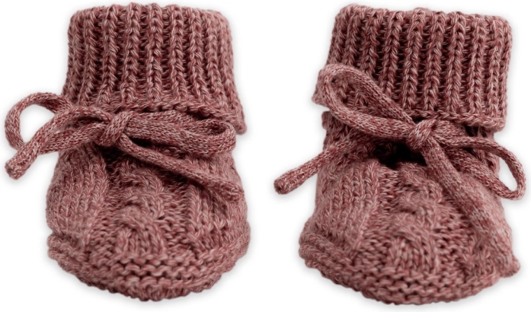 Lodger kötött babacipő knit cable rebel 0–6 hónapos