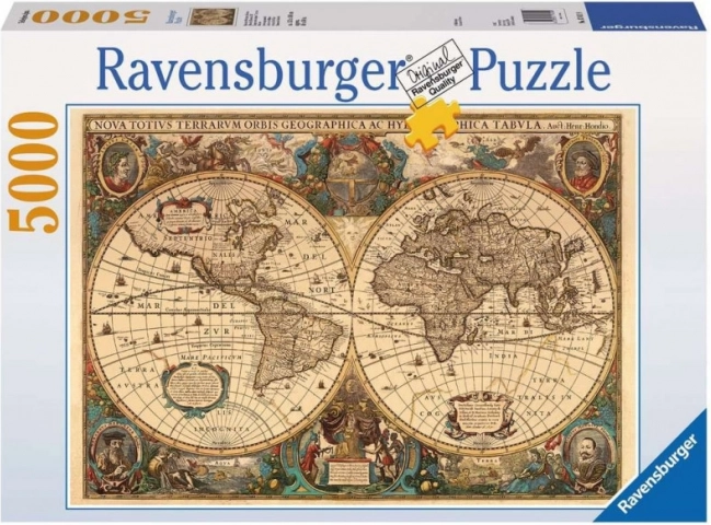 Ravensburger puzzle régi világtérkép 5000 darab