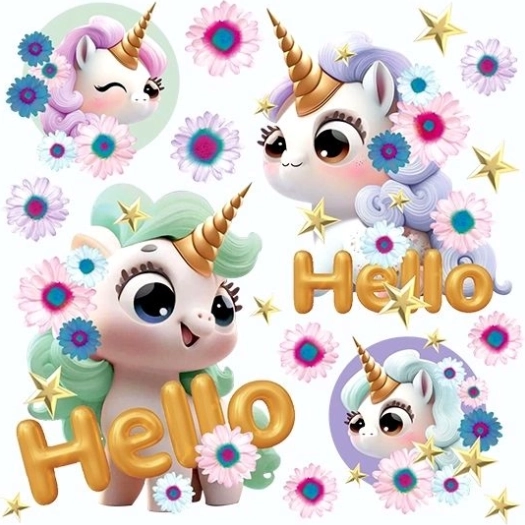 Vasalható matricák pony world – készlet 15 × 21 cm