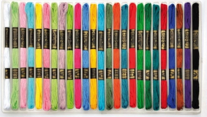 Playbox hímző- és kézműves pamutfonalak, 25 db