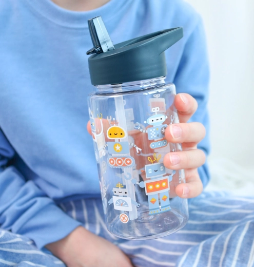 A Little Lovely Company gyerek kulacs Robotok 450 ml