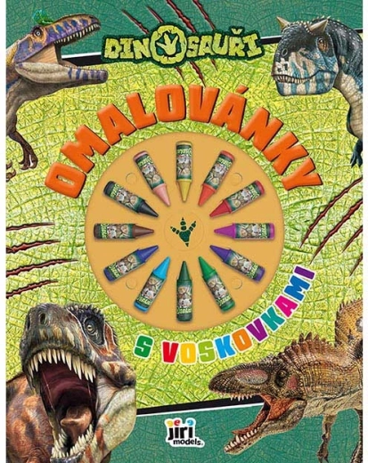 Dinoszaurusos színezőfüzet zsírkrétákkal