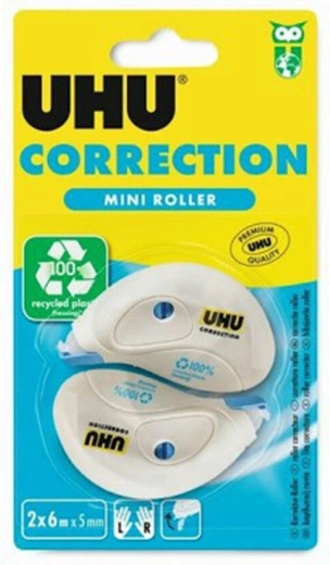 UHU Correction Roller Mini javítószalag 5 mm × 6 m, 2 db