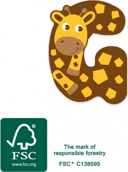 Small Foot fa betű G zsiráf