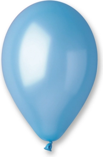 Metálfényű lufik 25 cm – világoskék