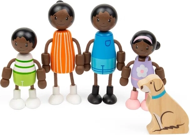 Tidlo fa babaházfigurák – afrikai család