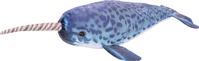 Plüss narvál 40 cm kisbabáknak