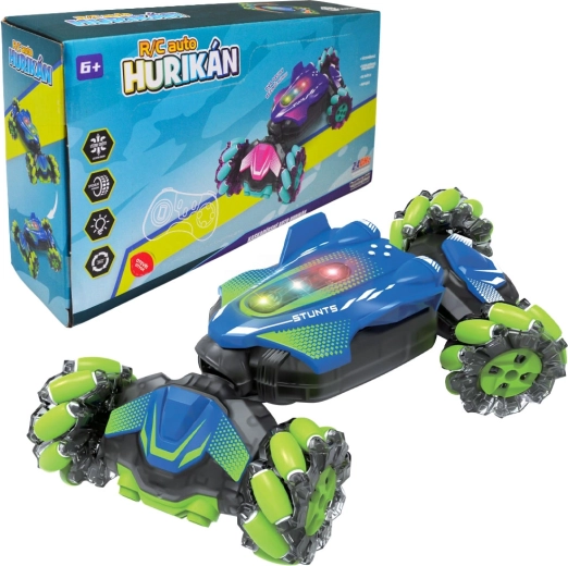 RC autó Hurrikán akrobatikus LED-del és 2,4 GHz-cel