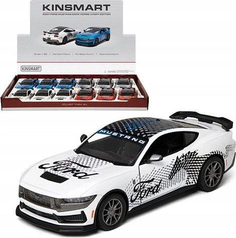 Ford Mustang Dark Horse 2024 fém modell 1:38, pull-back