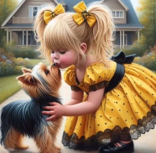 Számozott kifestő – lány sárga ruhában 40 × 50 cm