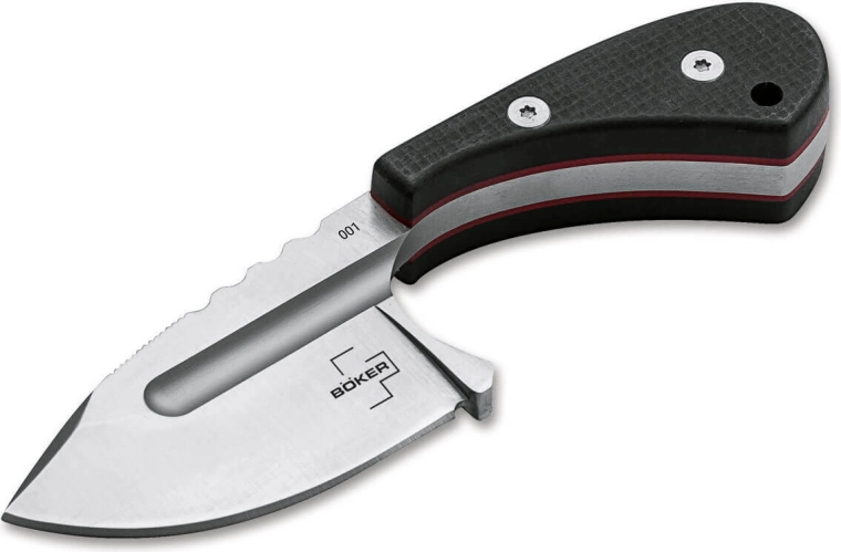 Böker Plus Sigyn – nyakba akasztható kés 5 cm-es pengével, G10 markolattal és Kydex tokban