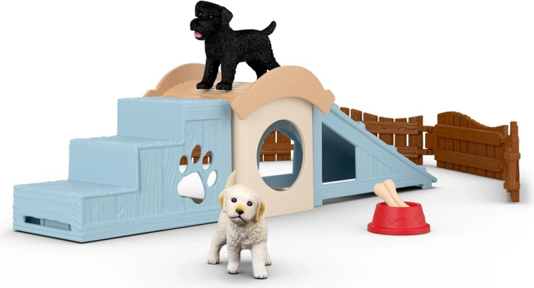 SCHLEICH Farm World kiskutyajátszótér
