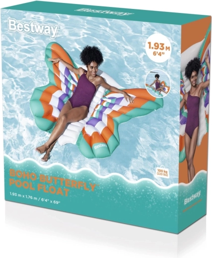 Felfújható lebegő pillangó matrac 193 × 176 cm