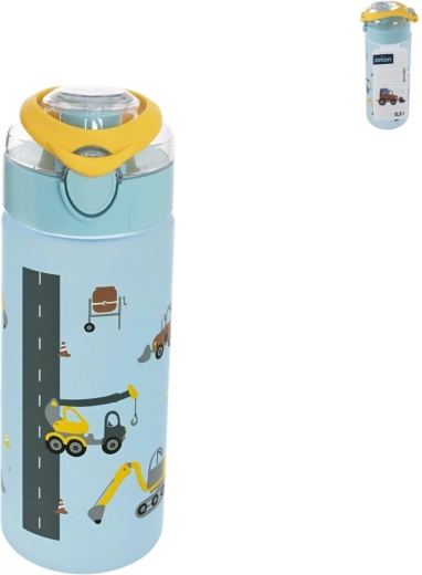 Gyerek tritán ivópalack 0,5 l saga kupakkal – autók