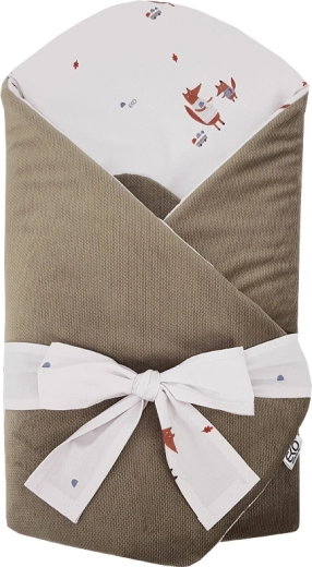 Eko pamut pólya velvet külsővel és kivehető kókuszbetéttel Fox 75 × 75 cm