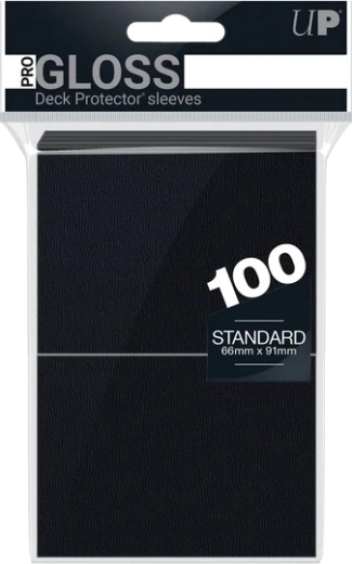 Ultra PRO pro-gloss standard kártyavédő tokok fekete (100 db)