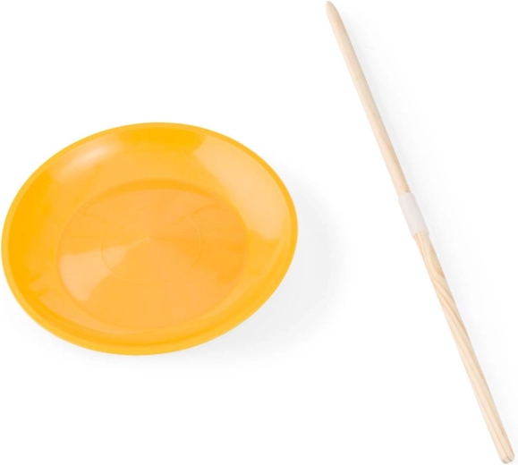 Forgó cirkuszi tányér fa pálcával