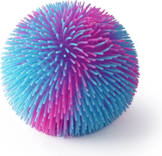 Bojtos, szivárványos világítós labda – rózsaszín-kék