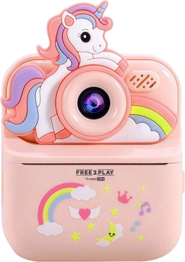 FREEON Free2Play Unicorn gyermek digitális fényképezőgép azonnali nyomtatással