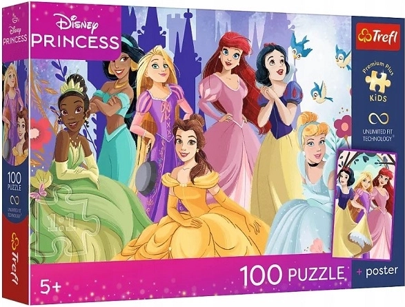 Prémium Plus gyerek puzzle – hercegnős pihenés, 100 darabos