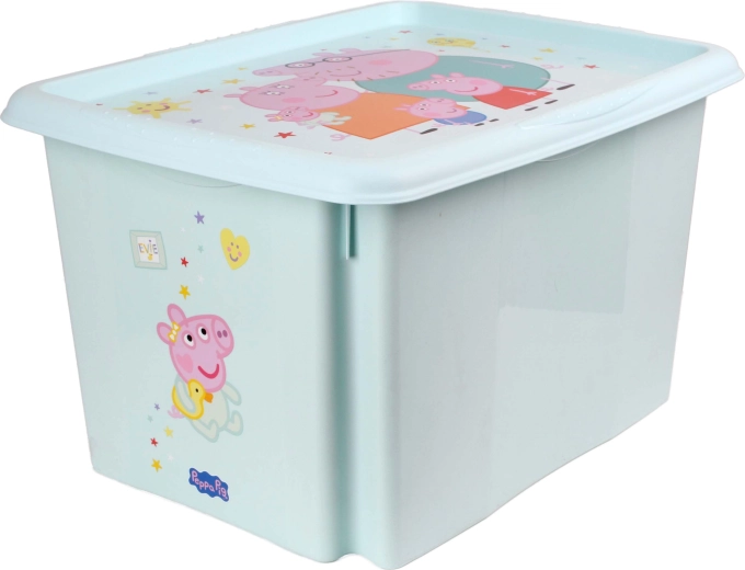 Peppa Pig műanyag tárolódoboz fedéllel, 30 l