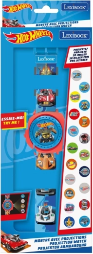 Digitális vetítőórás HOT WHEELS karóra a Lexibooktól, 20 képpel