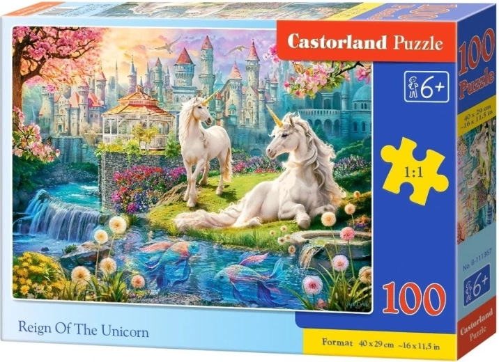 Castorland puzzle Egyszarvú királyság 100 darabos