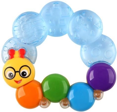 Baby Einstein vízzel töltött rágóka Teether-pillar kék 3hó+