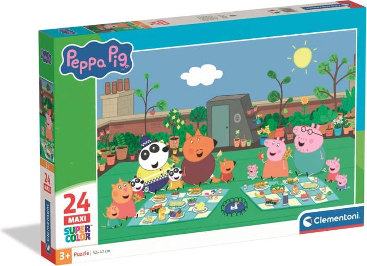 Puzzle 24 MAXI Super Color PEPA PIG a Clementoni-tól