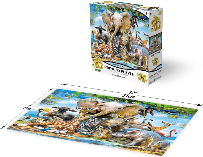 3D puzzle Afrikai mosoly 63 darab