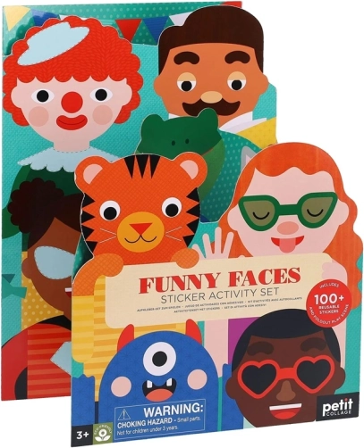 Petit Collage vicces arcú matrica készlet