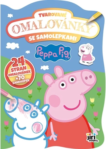 Formavágott kifestőkönyv Peppa malac matricákkal