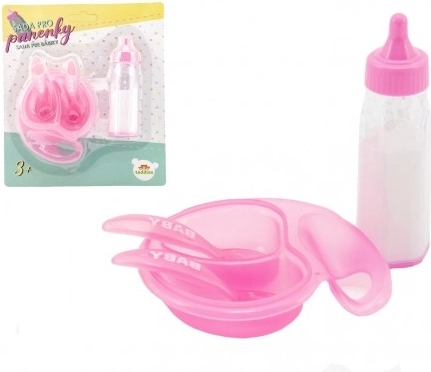 Babaápoló készlet cumisüveggel és edényekkel