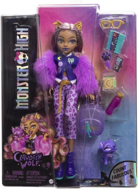 Monster High Clawdeen Wolf baba kiegészítőkkel