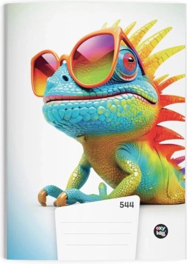 A5-ös vonalas füzet, 40 lap, Chameleon