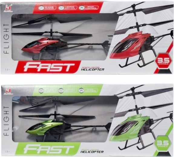 RC helikopter távirányítóval és töltővel