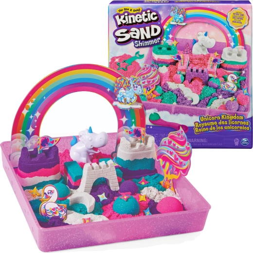 Kinetikus homok Unicorn Kingdom 907 g csillámokkal és kiegészítőkkel