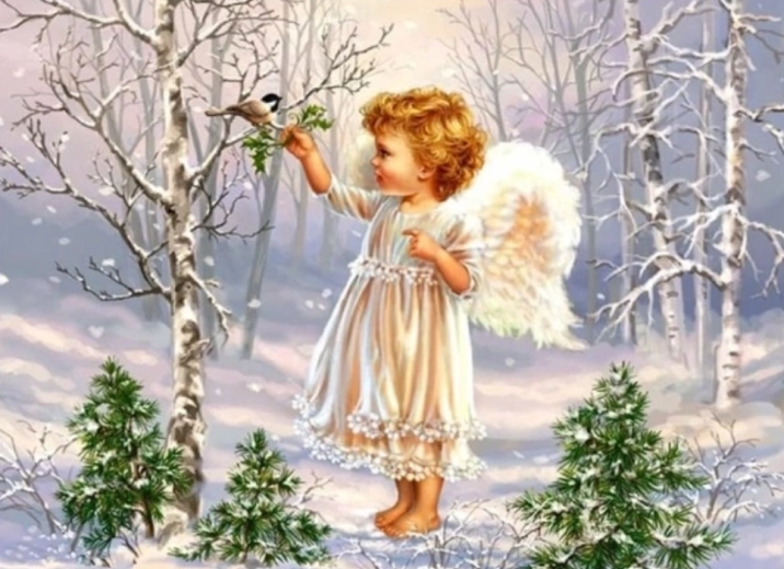 Gyémántfestés Erdei angyal 30 × 40 cm