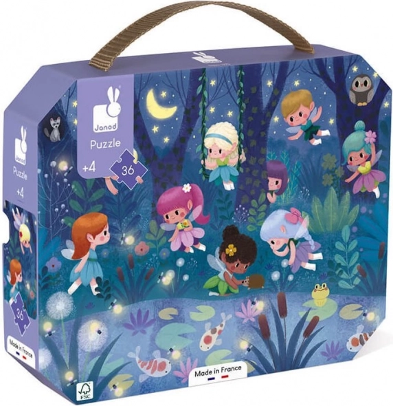 Puzzle bőröndben – Éjjeli tündérek, 36 darab