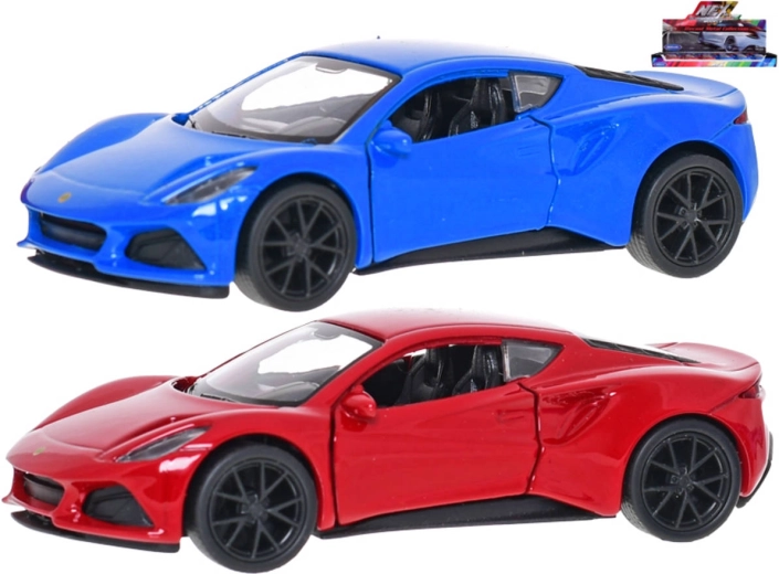 Lotus Emira fém autómodell 12 cm, visszahúzós mechanizmussal – 1 db