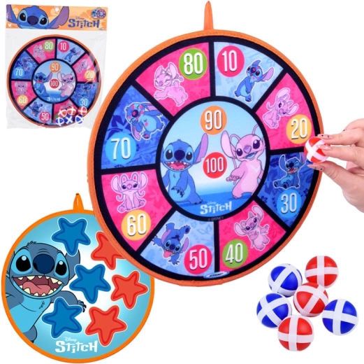 Kétoldalas tépőzáras cél STITCH 36 cm + 6 labda 4 cm