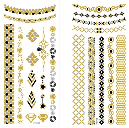 Lányoknak szánt gyermek ideiglenes tetoválások – többféle