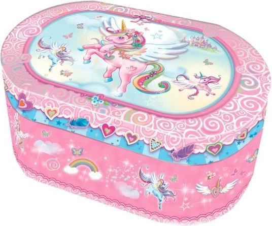 Ovális zenélő doboz - Egyszarvú