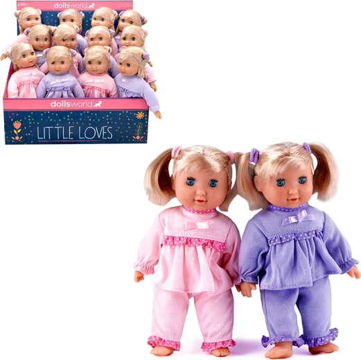 Dolls World alvó babák Adélka és Barborka 25 cm – 2 féle készlet