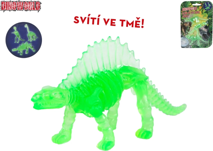 Dinoworld világító dínófigurák 8–9 cm, 3 darabos készlet