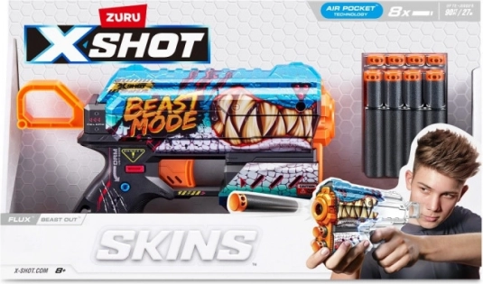 Habszivacs blaster X-Shot Skins Flux – Beast Mode (8 lövedék)