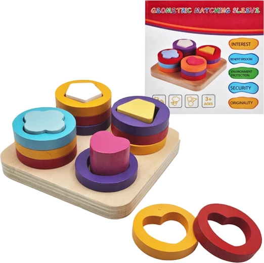 Fából készült beillesztő játék 3+