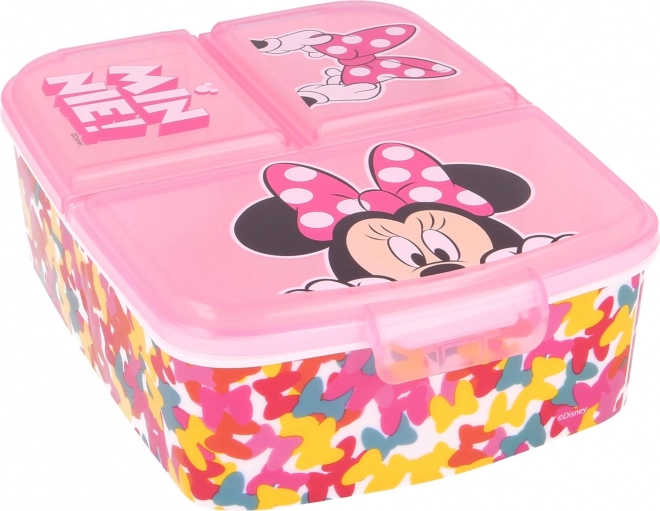Gyerek uzsonnás multi box MINNIE egérrel, rekeszekkel